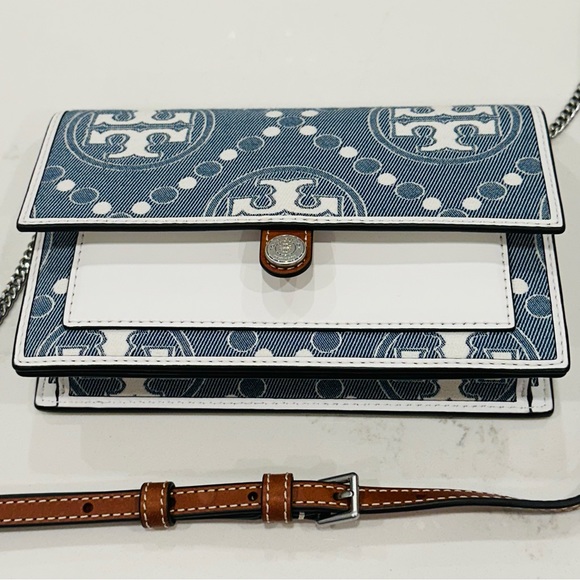 Like New Tory Burch
T Monogram Denim Wallet Crossbody - Picture 14 of 16